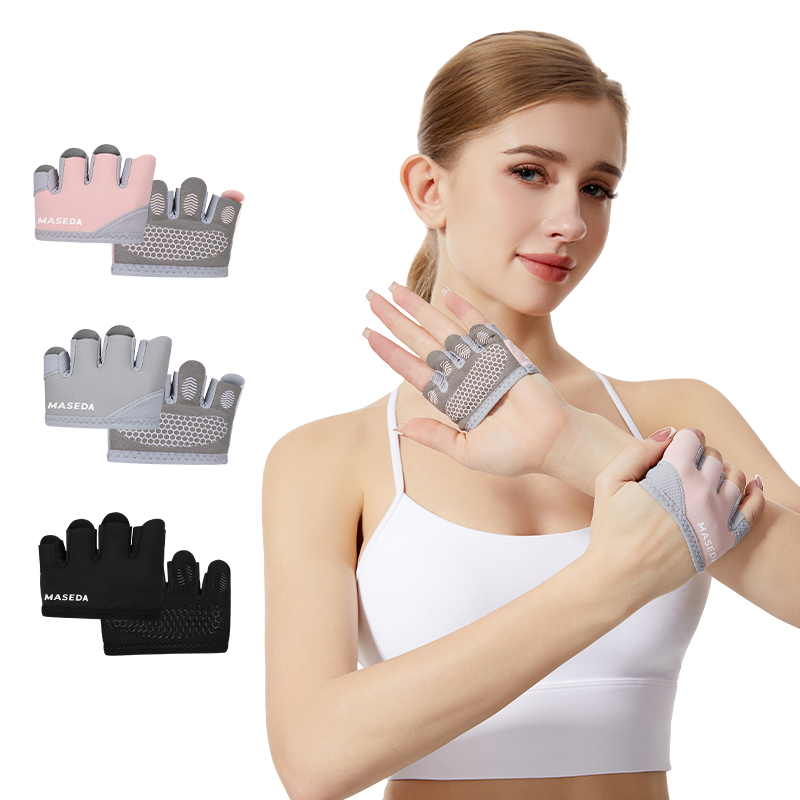 Fitness Yoga Pilates - Pair of Fitness Fingerless Gloves: Anti-Blister