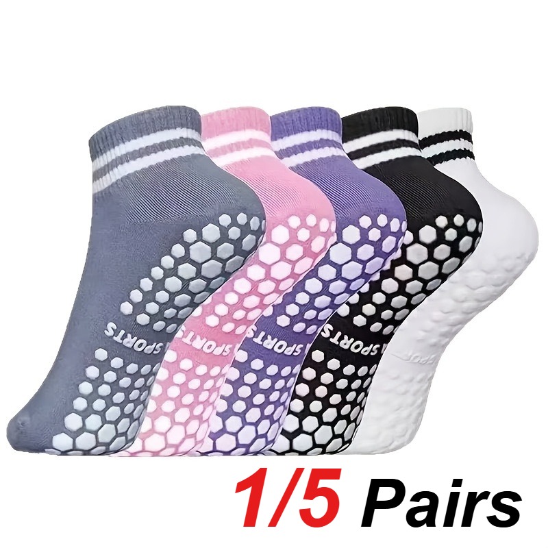 Fitness Yoga Pilates - 1/5 Pair Women's Silicone Anti Slip