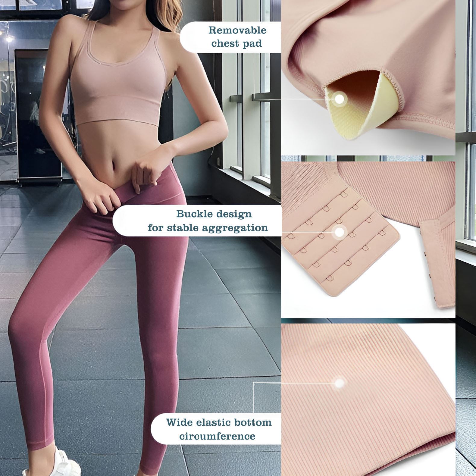 Women's Cross Back Sports Bra  - đánh giá và giá Yoga Fitness Ring